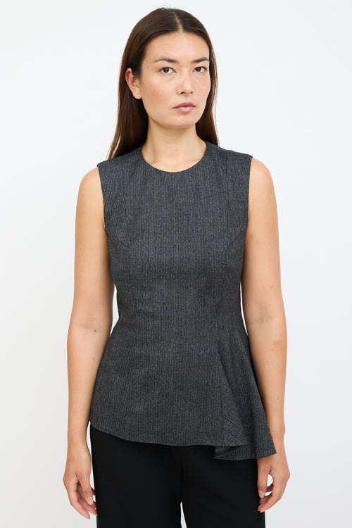 Wool & Silk Peplum Blouse