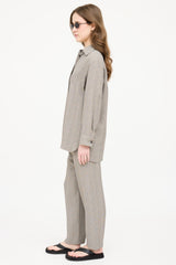 The Row Brown Button Down Top