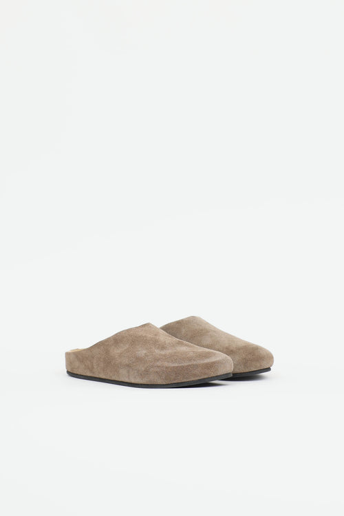 The Row Suede Hugo Mule