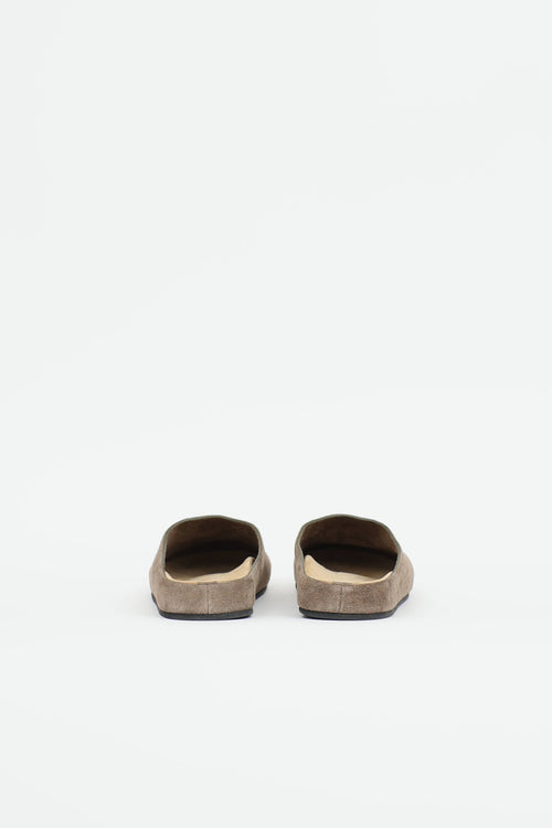 The Row Suede Hugo Mule