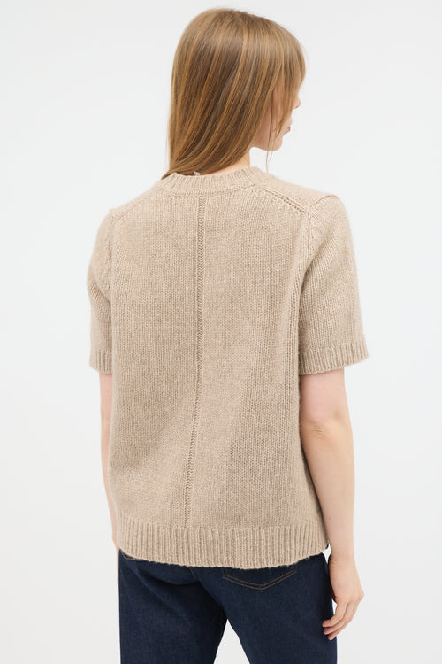 The Row Cashmere Galway Short Sleeve Sweater