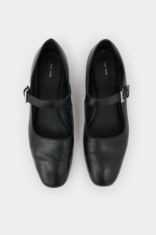 The Row Leather Ava Flat