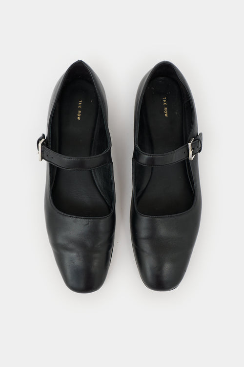 The Row Leather Ava Flat