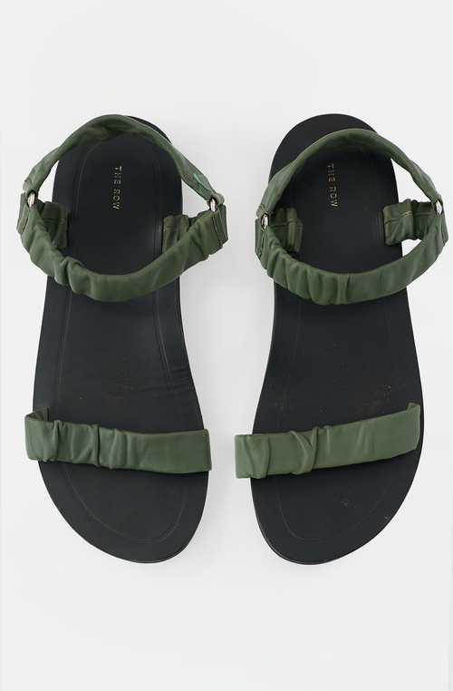 The Row Leather Egon Sandal