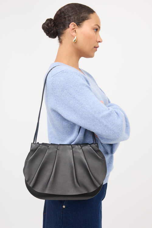 The Row Leather Fan 12 Shoulder Bag