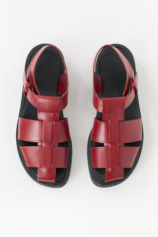 The Row Leather Fisherman Sandal