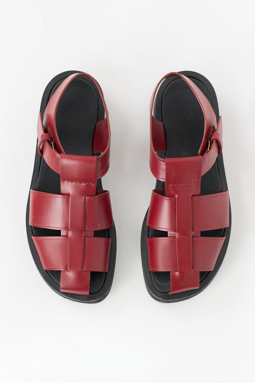 The Row Leather Fisherman Sandal