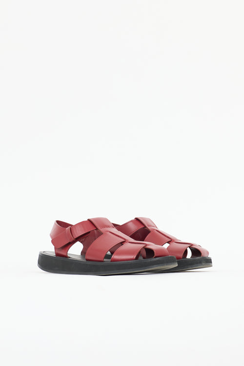 The Row Leather Fisherman Sandal