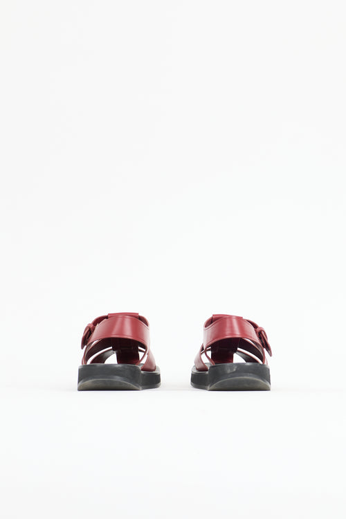 The Row Leather Fisherman Sandal