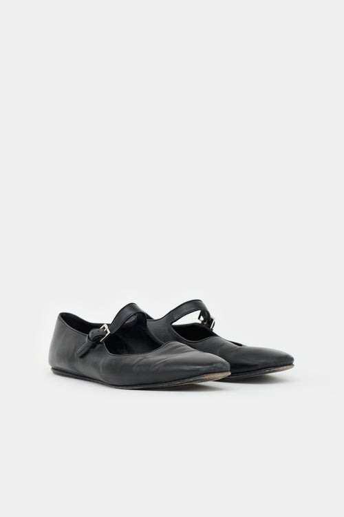 The Row Leather Mary Jane  Flat
