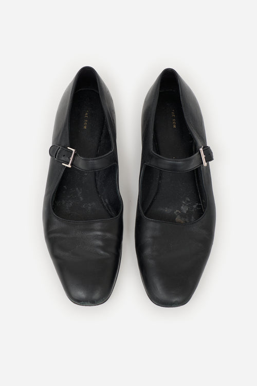 The Row Leather Mary Jane  Flat