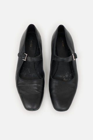 The Row Leather Mary Jane  Flat