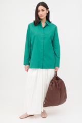 The Row Leather Puffy Drawstring Backpack