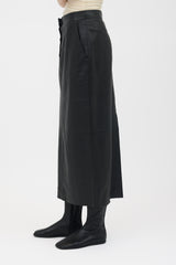 The Row Leather Sebas Midi Skirt