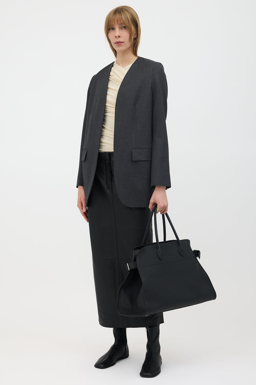 The Row Leather Sebas Midi Skirt