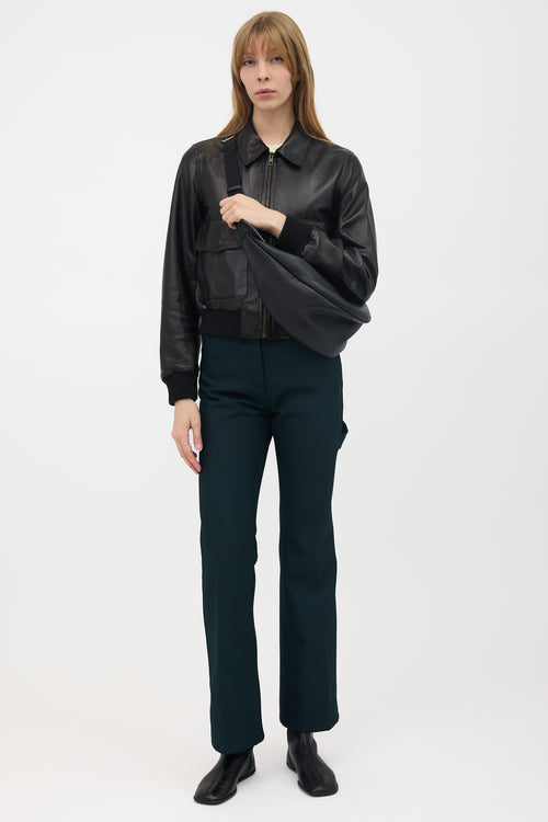 The Row Leather Slouchy Banana Bag