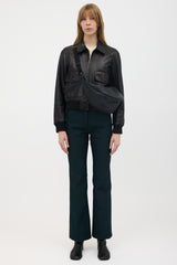 The Row Leather Slouchy Banana Bag