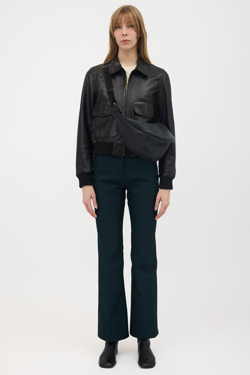 The Row Leather Slouchy Banana Bag