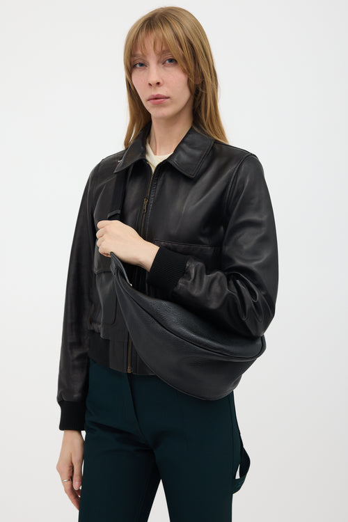 The Row Leather Slouchy Banana Bag