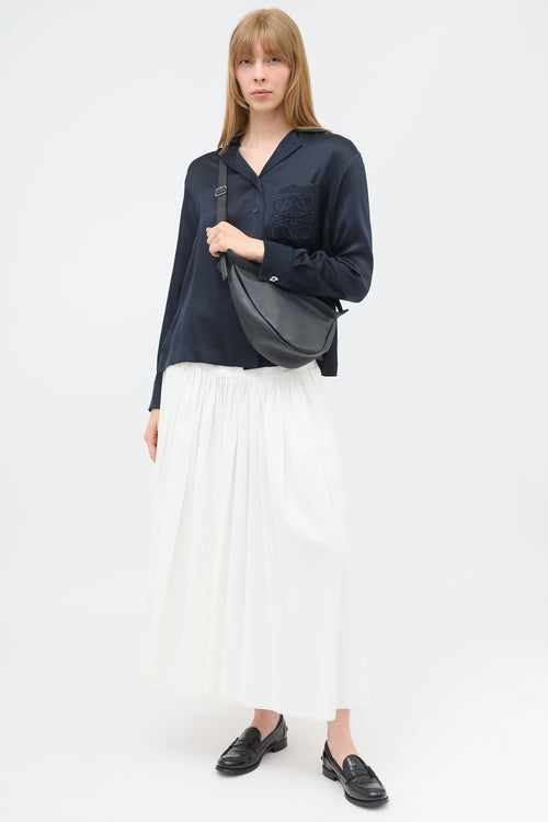 The Row Leather Small Slouchy Banana Bag
