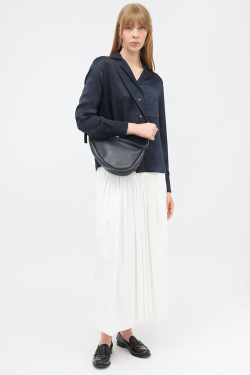 The Row Leather Small Slouchy Banana Bag