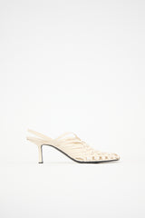 The Row Leather Woven Mule