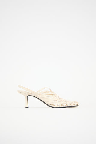 The Row Leather Woven Mule