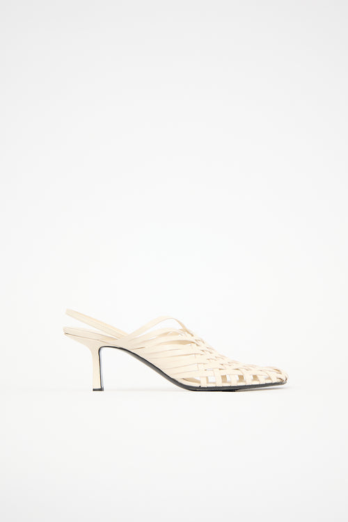The Row Leather Woven Mule