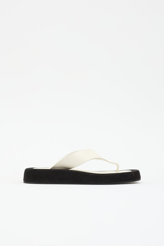 The Row Leather & Suede Ginza Sandal