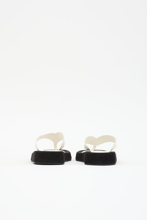 The Row Leather & Suede Ginza Sandal