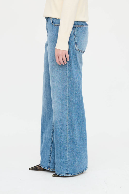The Row Light Wash Wide Leg Jean