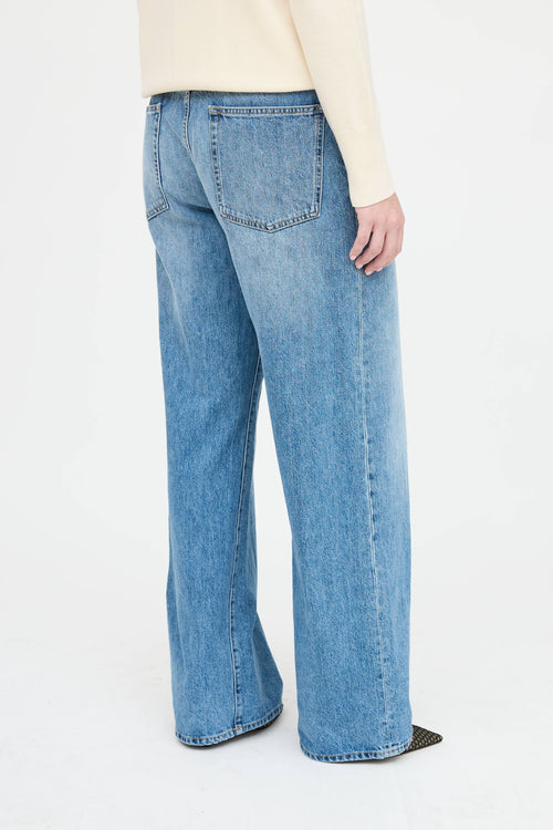 The Row Light Wash Wide Leg Jean