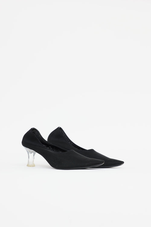 The Row Mesh Lucite Heel Pump