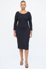 The Row Long Sleeve Midi Dress