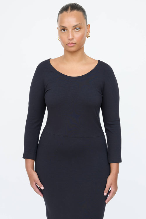 The Row Long Sleeve Midi Dress