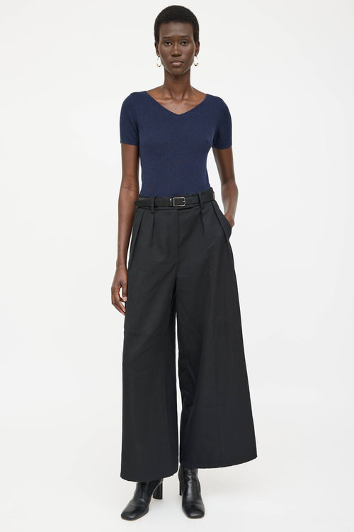 The Row Ribbed V-Neck T-Shirt