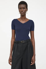 The Row Ribbed V-Neck T-Shirt