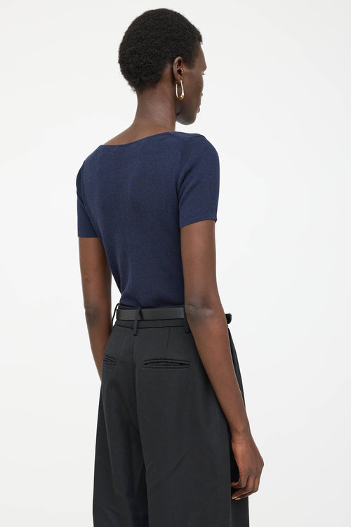 The Row Ribbed V-Neck T-Shirt