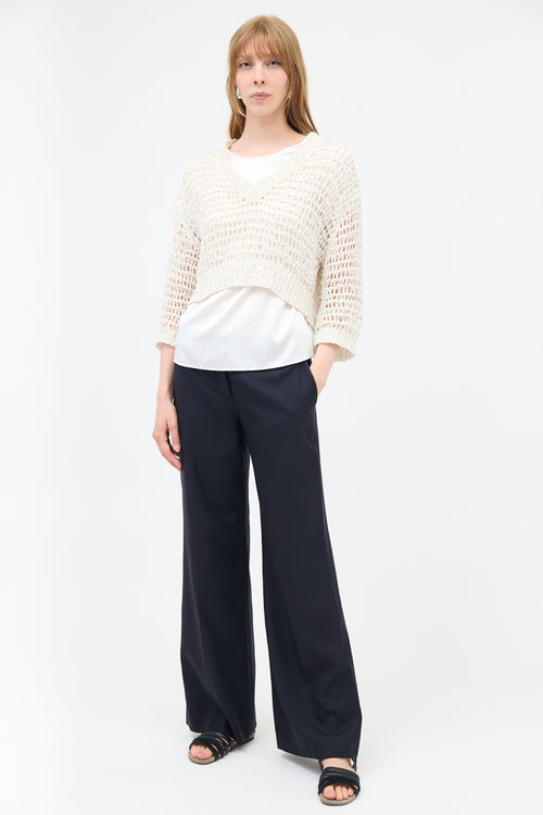 The Row Wool Wide Leg Trouser