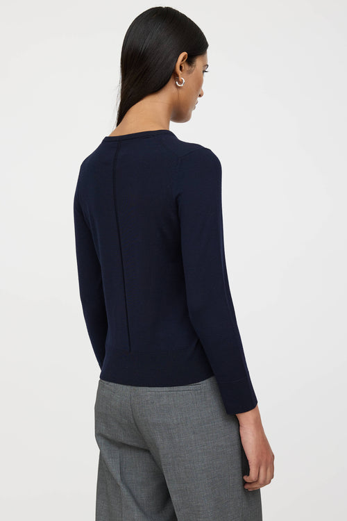 The Row Wool Knit V-Neck Sweater