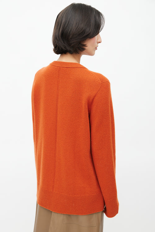 The Row Orange Wool Knit Sweater