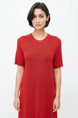 The Row Red Geno Knit Dress
