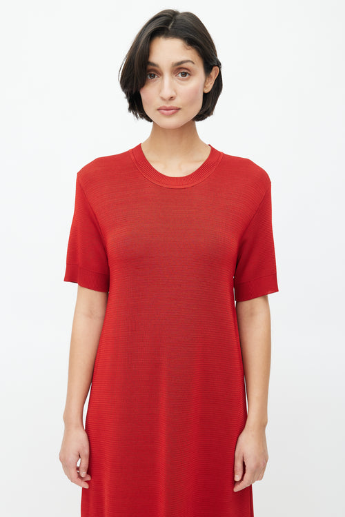 The Row Red Geno Knit Dress