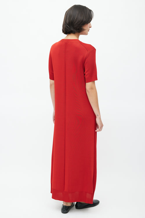 The Row Red Geno Knit Dress