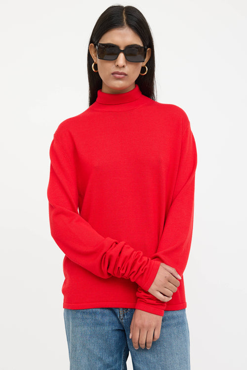 The Row Wool Extended Sleeve Turtleneck