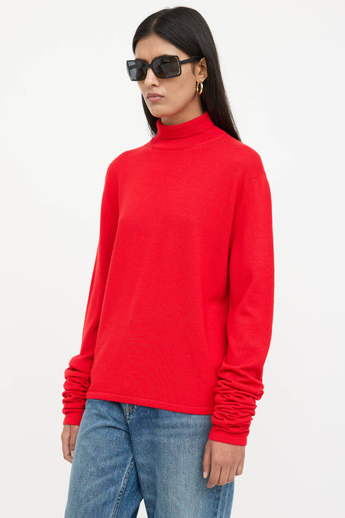 The Row Wool Extended Sleeve Turtleneck