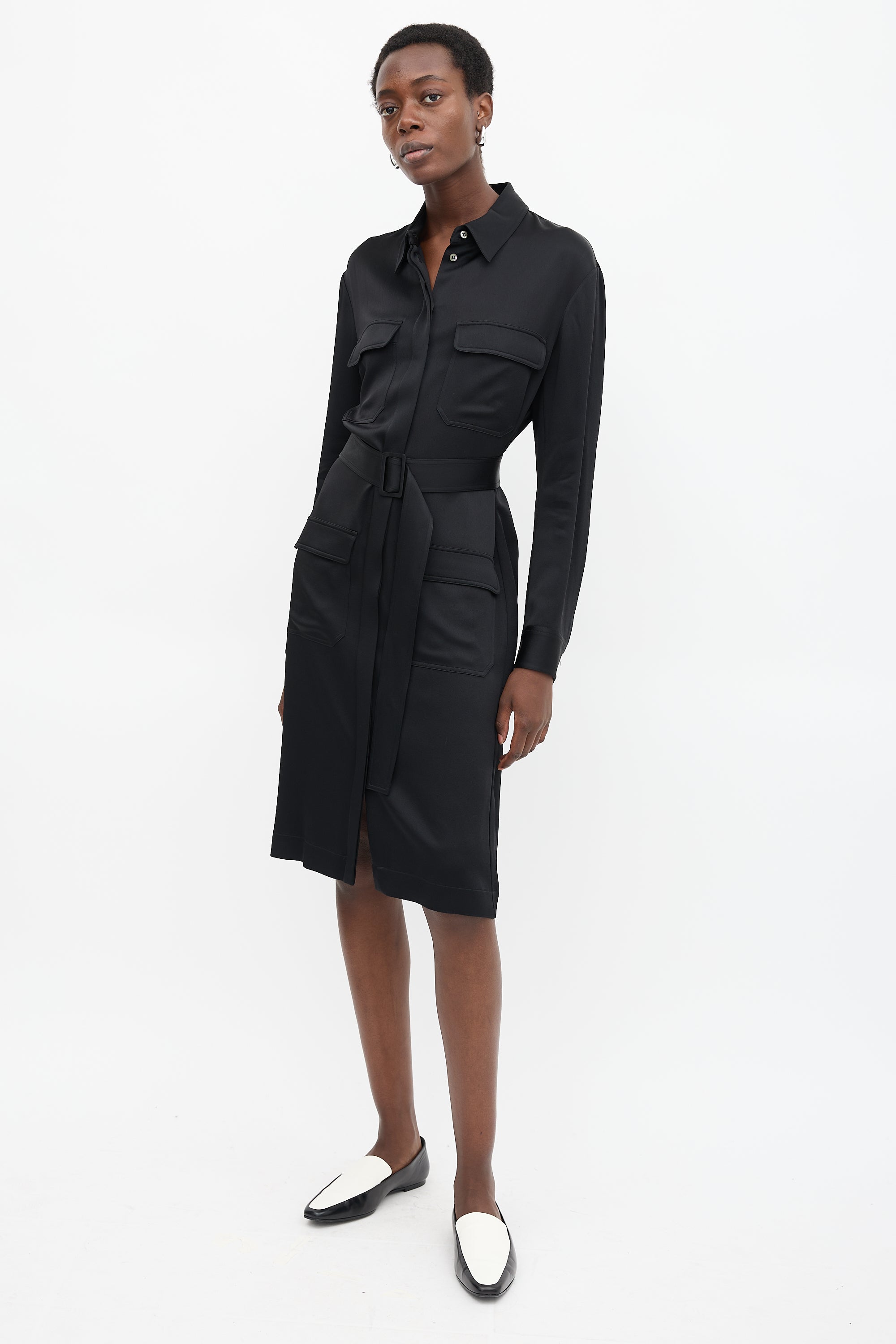 satin belted shirt dress Green Paisley Print Satin Belted Shirt Dress