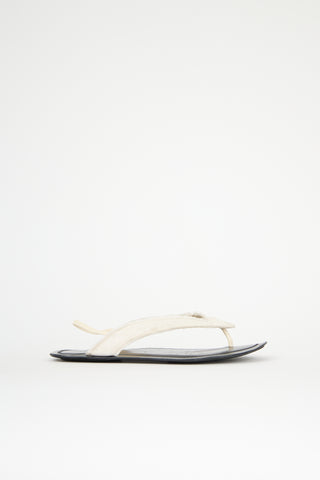 The Row Satin Fray Sandal