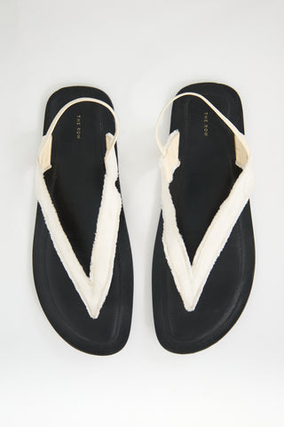 The Row Satin Fray Sandal