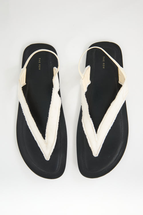 The Row Satin Fray Sandal